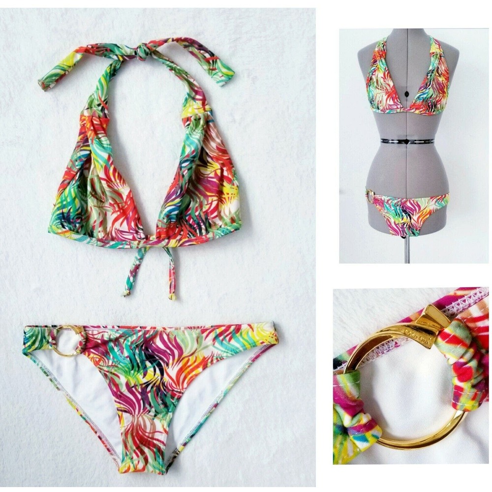 ROSA CHA ~2-PIECE~ "SUMMER LOVE!!!" RESORT SWIMSUIT TOP + BOTTOM BIKINI $325 M